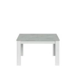 Tavoli Allungabili|Cucina > Dmora Tavolo allungabile minimal 6-8 posti 140/190x90cm cemento e bianco - Abudula Bianco, Grigio Cemento