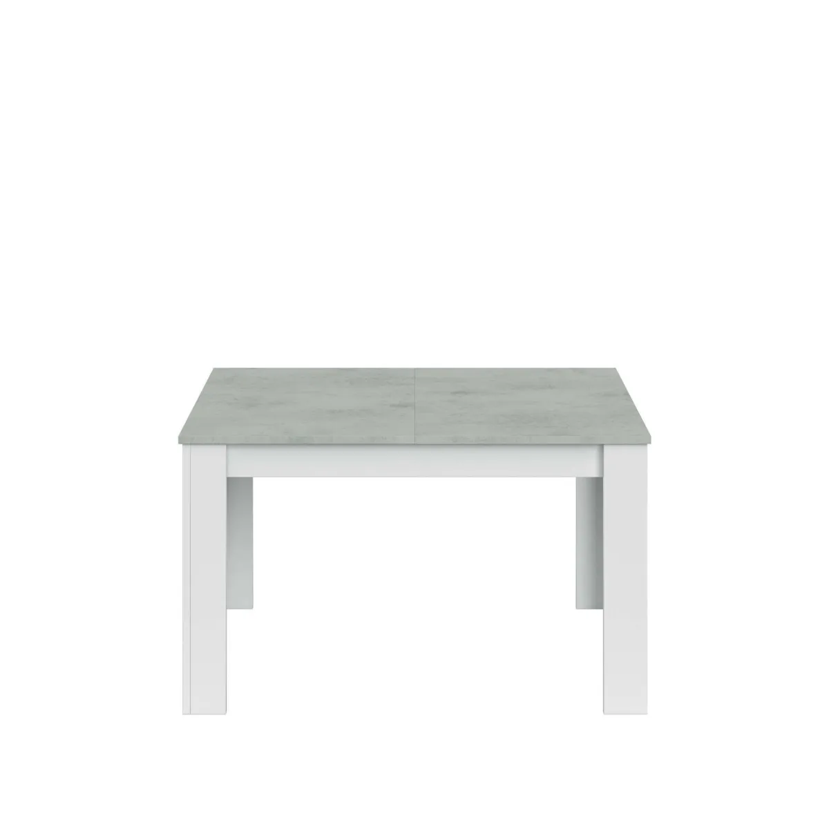 Tavoli Allungabili|Cucina > Dmora Tavolo allungabile minimal 6-8 posti 140/190x90cm cemento e bianco - Abudula Bianco, Grigio Cemento