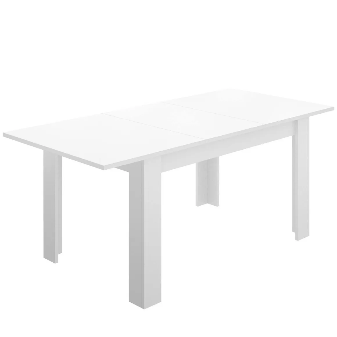 Tavoli Allungabili|Cucina > Dmora Tavolo allungabile moderno 6-8 posti 140/190x90cm rovere e bianco - Abudula Bianco, Marrone Rovere