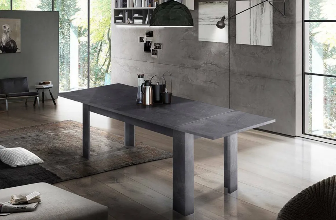 Tavolo allungabile 6-8 posti 120/170x90cm ardesia - Avatar