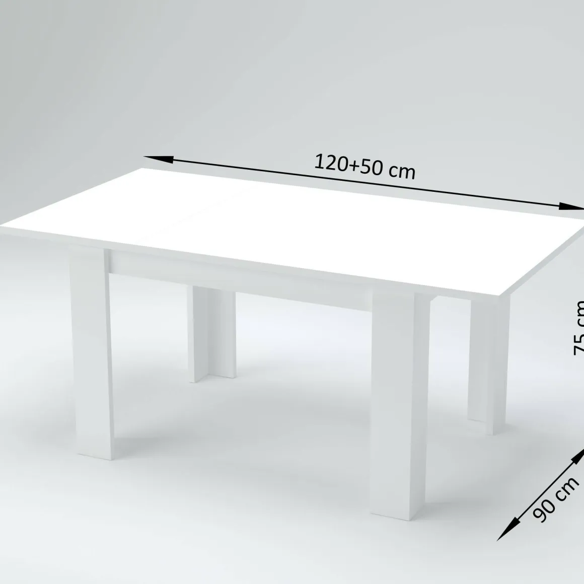 Tavolo allungabile 6-8 posti 120/170x90cm ardesia - Avatar