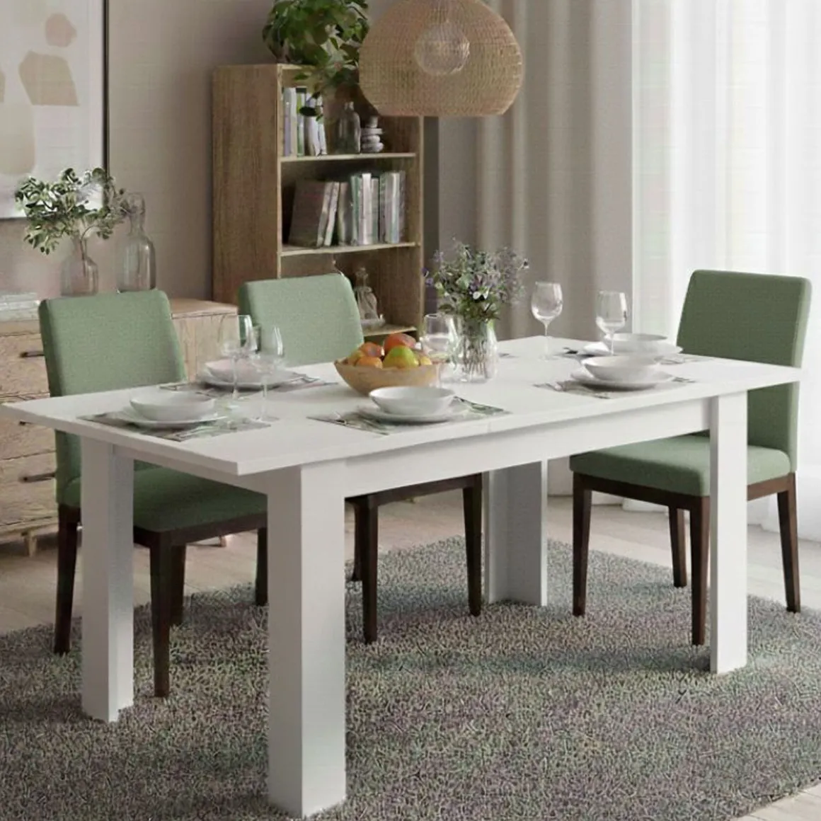 Cucina|Salotto > Dmora Tavolo allungabile 6-8 posti 140/190x90cm - Abudula Grigio Cenere