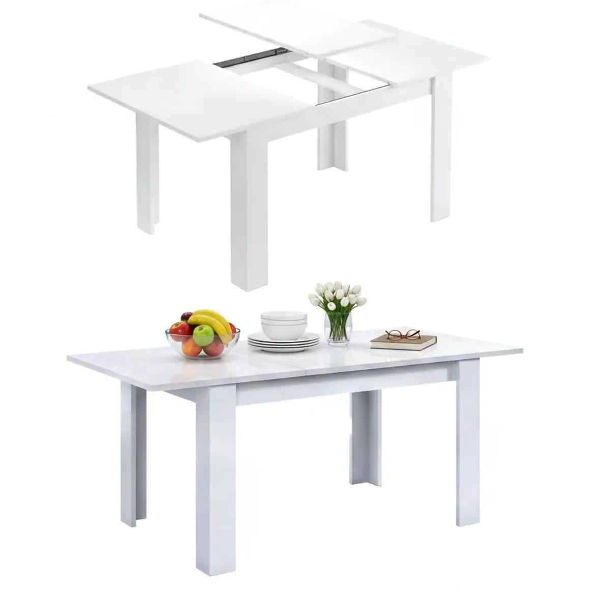 Cucina|Salotto > Dmora Tavolo allungabile 6-8 posti 140/190x90cm - Abudula Grigio Cenere
