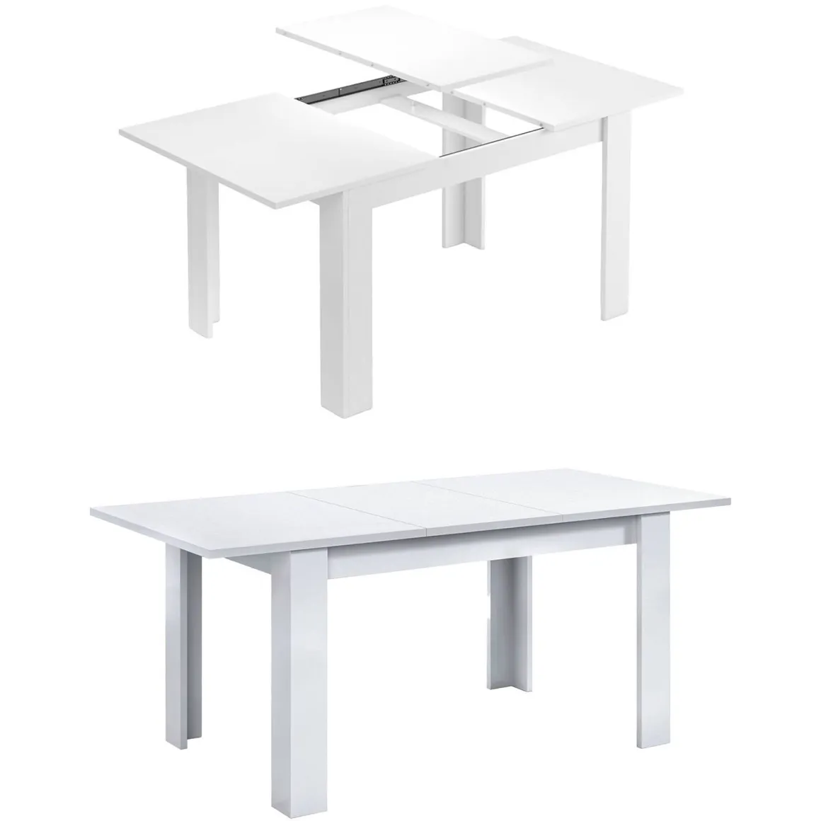 Tavolo allungabile 6-8 posti 140/190x90cm bianco - Abudula