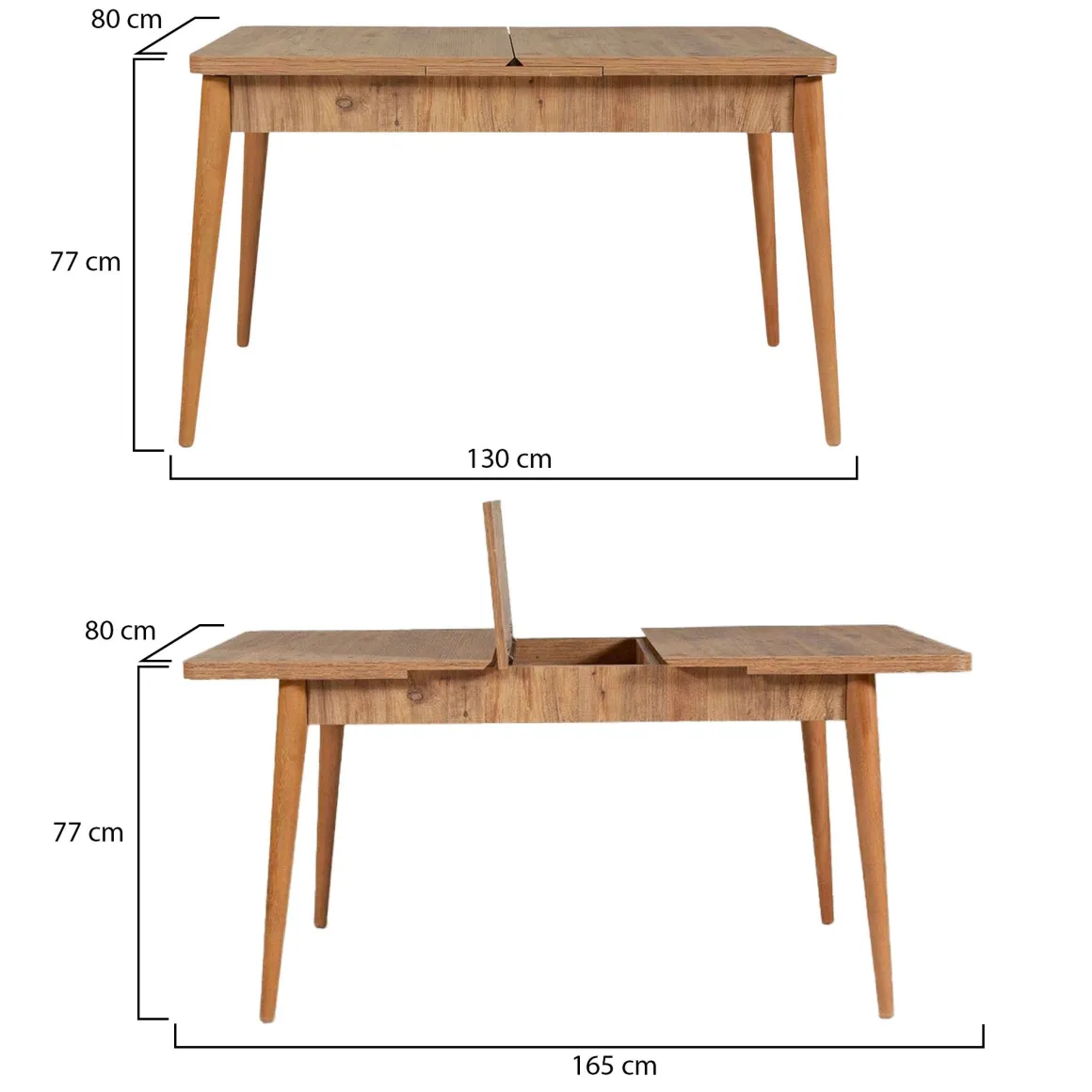 Tavoli Allungabili|Cucina > Dmora Tavolo allungabile 6-8 posti 90x90cm ardesia - Airin Grigio Ardesia