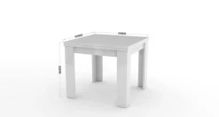 Tavoli Allungabili|Cucina > Dmora Tavolo allungabile 6-8 posti 90x90cm - Airin Grigio
