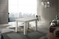Tavoli Allungabili|Cucina > Dmora Tavolo allungabile 6-8 posti 90x90cm - Airin Grigio