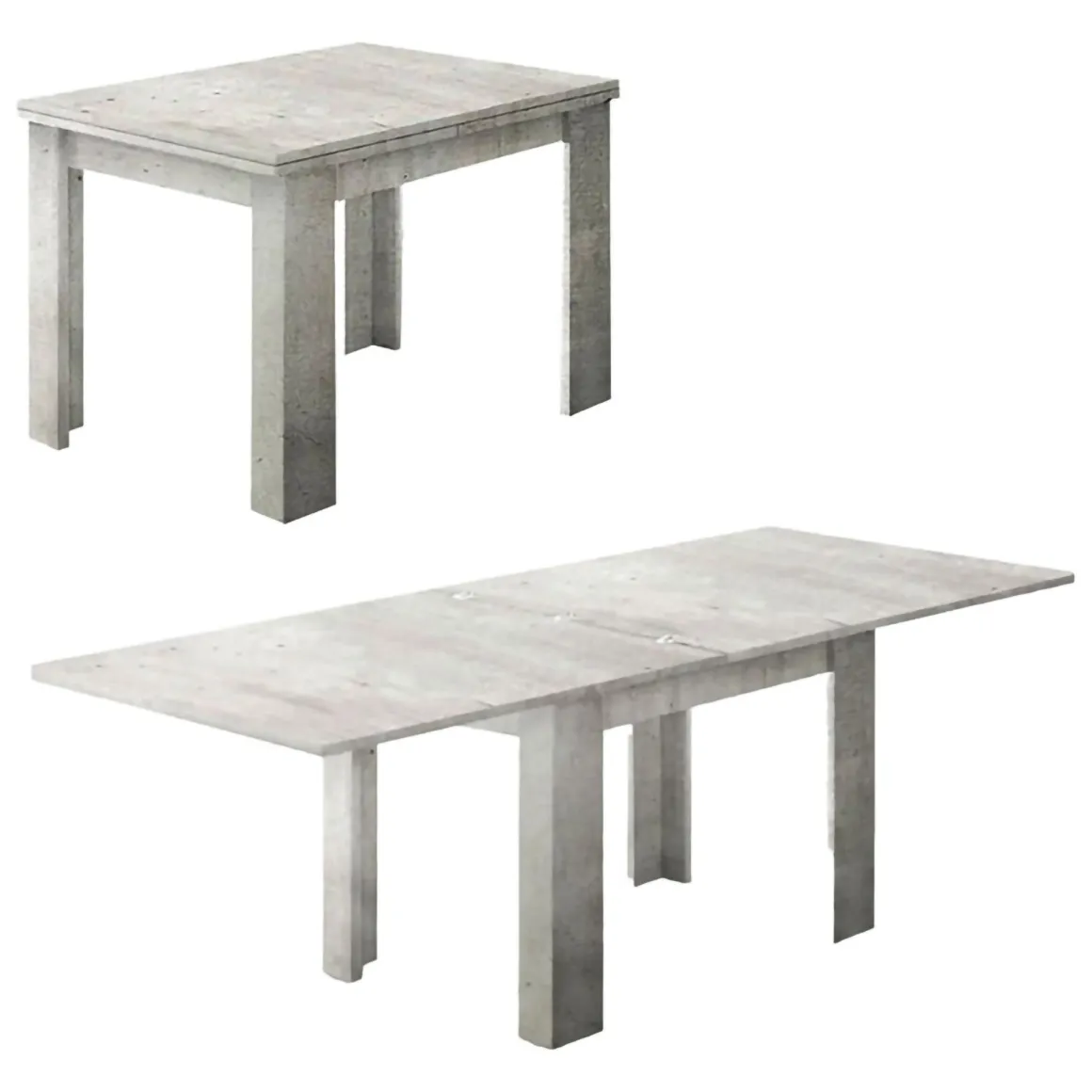 Tavolo allungabile 6-8 posti 90x90cm cemento - Airin