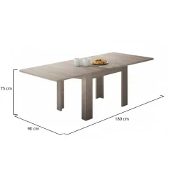 Tavoli Allungabili > Dmora Tavolo allungabile 8-10 posti 137x90cm acacia - Takumi Marrone Acacia