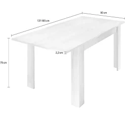 Tavolo allungabile 8-10 posti 137x90cm rovere - Takumi