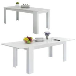 Tavolo allungabile 8-10 posti 140/190x90cm bianco anticato - Arizon