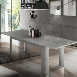 Tavolo allungabile 8-10 posti 140/190x90cm cemento - Arizon