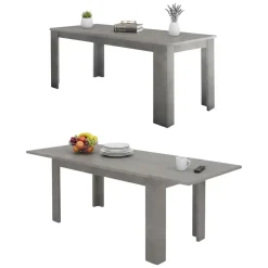 Tavolo allungabile 8-10 posti 140/190x90cm cemento - Arizon
