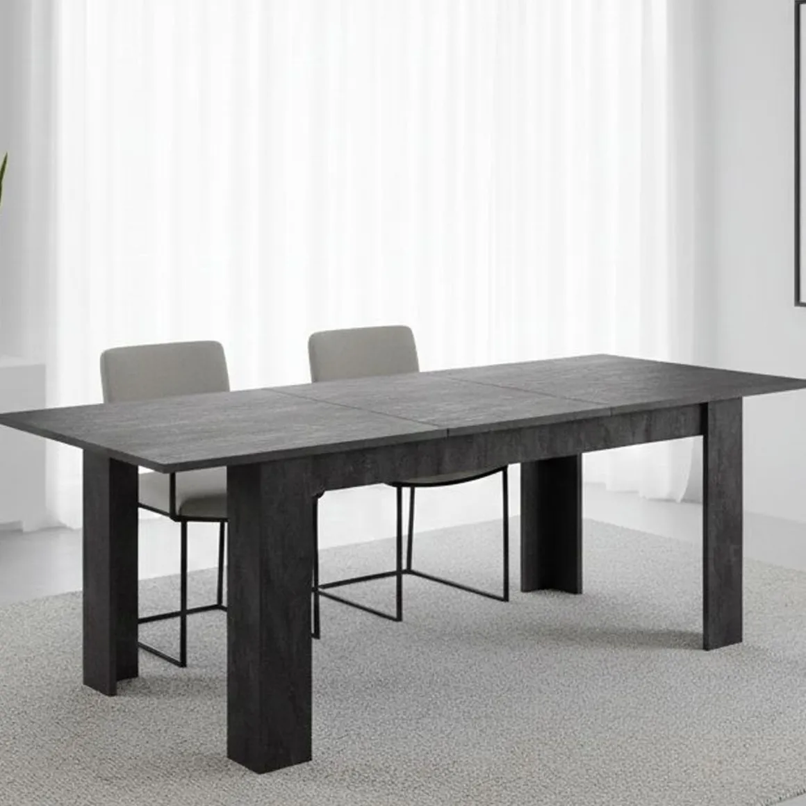 Tavoli Allungabili|Cucina > Dmora Tavolo allungabile 8-10 posti 160/220x88cm rovere - Artino Marrone Rovere