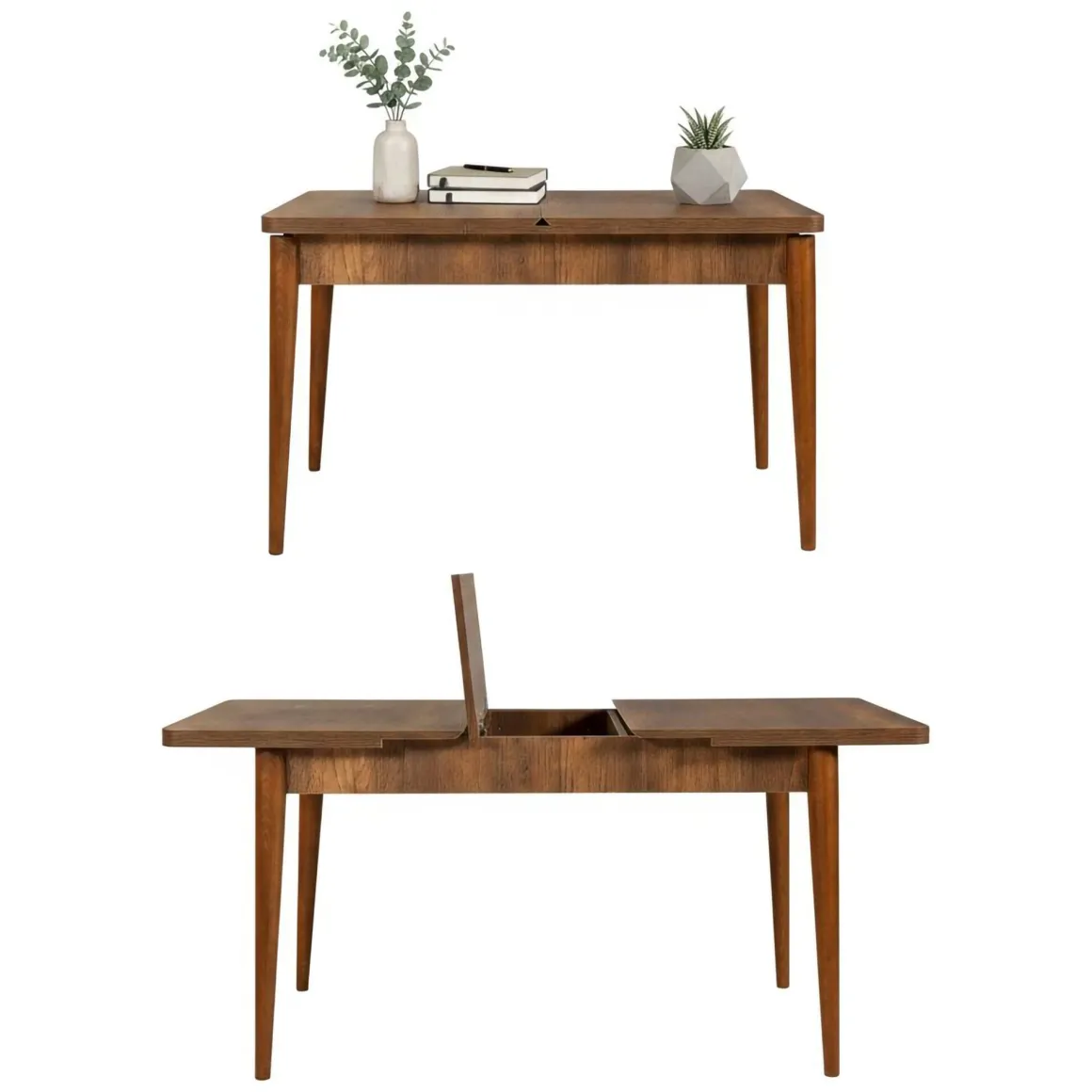 Tavolo allungabile vintage 6-8 posti 130x80cm noce - Dorotea