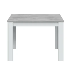 Tavolo cucina rettangolare 6 posti bianco e cemento 109x67cm - Anat