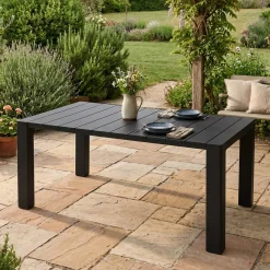 Tavolo da esterno allungabile 6-8 posti 90/160x98cm antracite - Langsa