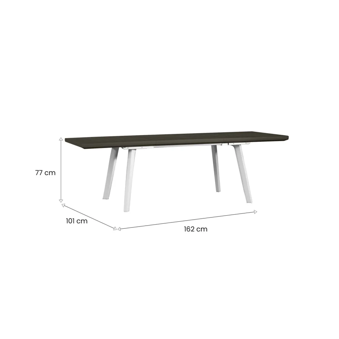 Tavoli Da Esterno > Dmora Tavolo da esterno allungabile 8-12 posti 146/292x86cm - Campana Bianco