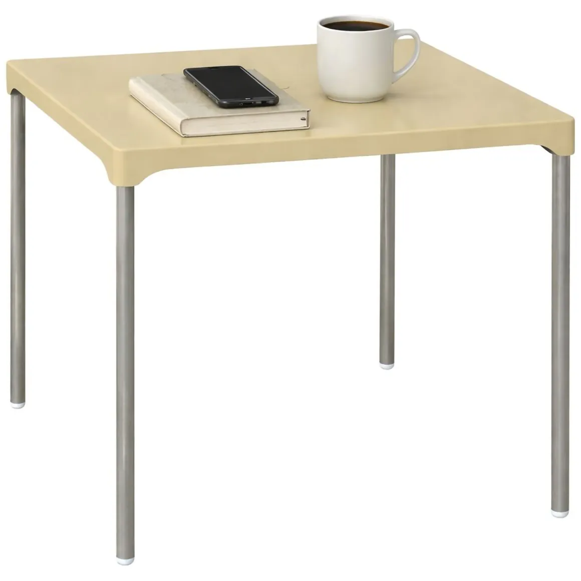 Tavolo da Esterno Beige 4 Posti Tavolo Tavolo Fisso Quadrato 75x75x72h cm, Lunghezza Massima 75 cm Made in Italy - Brownstown