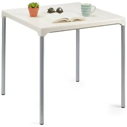Tavoli Da Esterno > Dmora Tavolo da Esterno 4 Posti Tavolo Tavolo Fisso Quadrato 79x79x72h cm, Lunghezza Massima 79 cm Made in Italy - Normandy Bianco