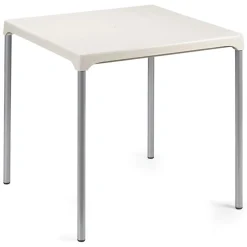 Tavoli Da Esterno > Dmora Tavolo da Esterno 4 Posti Tavolo Tavolo Fisso Quadrato 79x79x72h cm, Lunghezza Massima 79 cm Made in Italy - Normandy Bianco