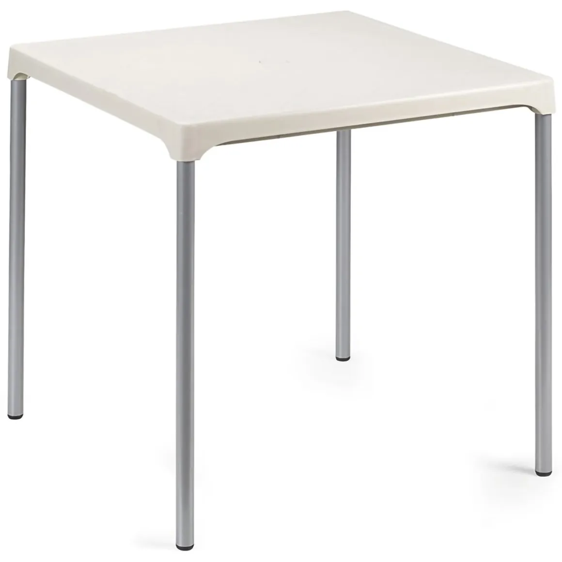 Tavoli Da Esterno > Dmora Tavolo da Esterno 4 Posti Tavolo Tavolo Fisso Quadrato 79x79x72h cm, Lunghezza Massima 79 cm Made in Italy - Normandy Bianco