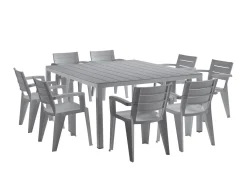 Tavoli Da Esterno > Dmora Tavolo da esterno Campana, 292x86 h74 cm, Grigio