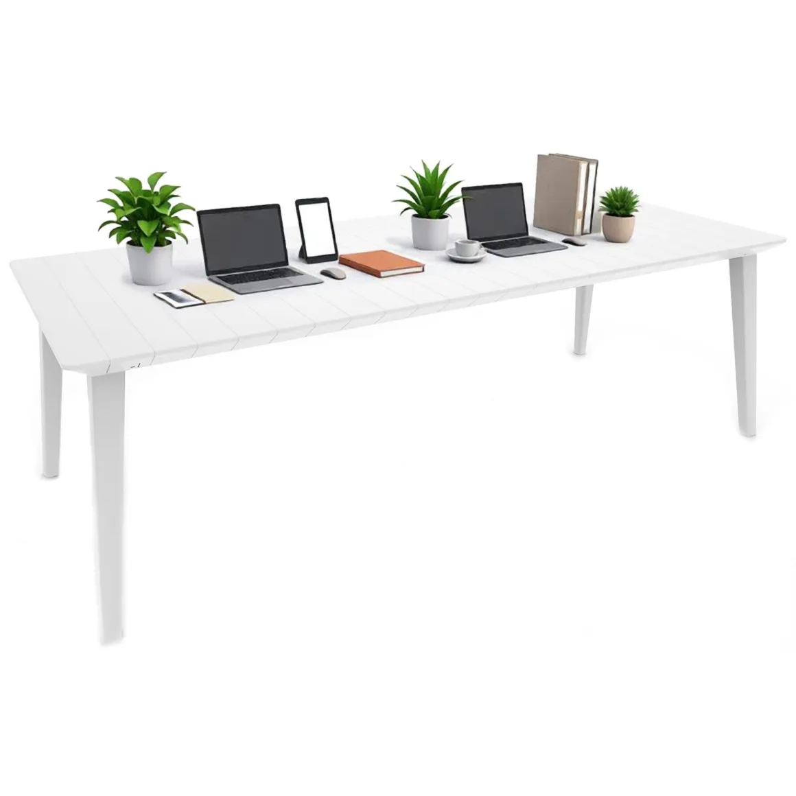 Tavolo da esterno Camrose, 235x98 h74 cm, Bianco