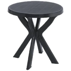 Tavoli Da Esterno > Dmora Tavolo da Esterno 2 Posti Lunghezza Massima 70 cm 70x70x72h cm, Finitura Effetto Liscio Made in Italy - Trimble Nero Antracite