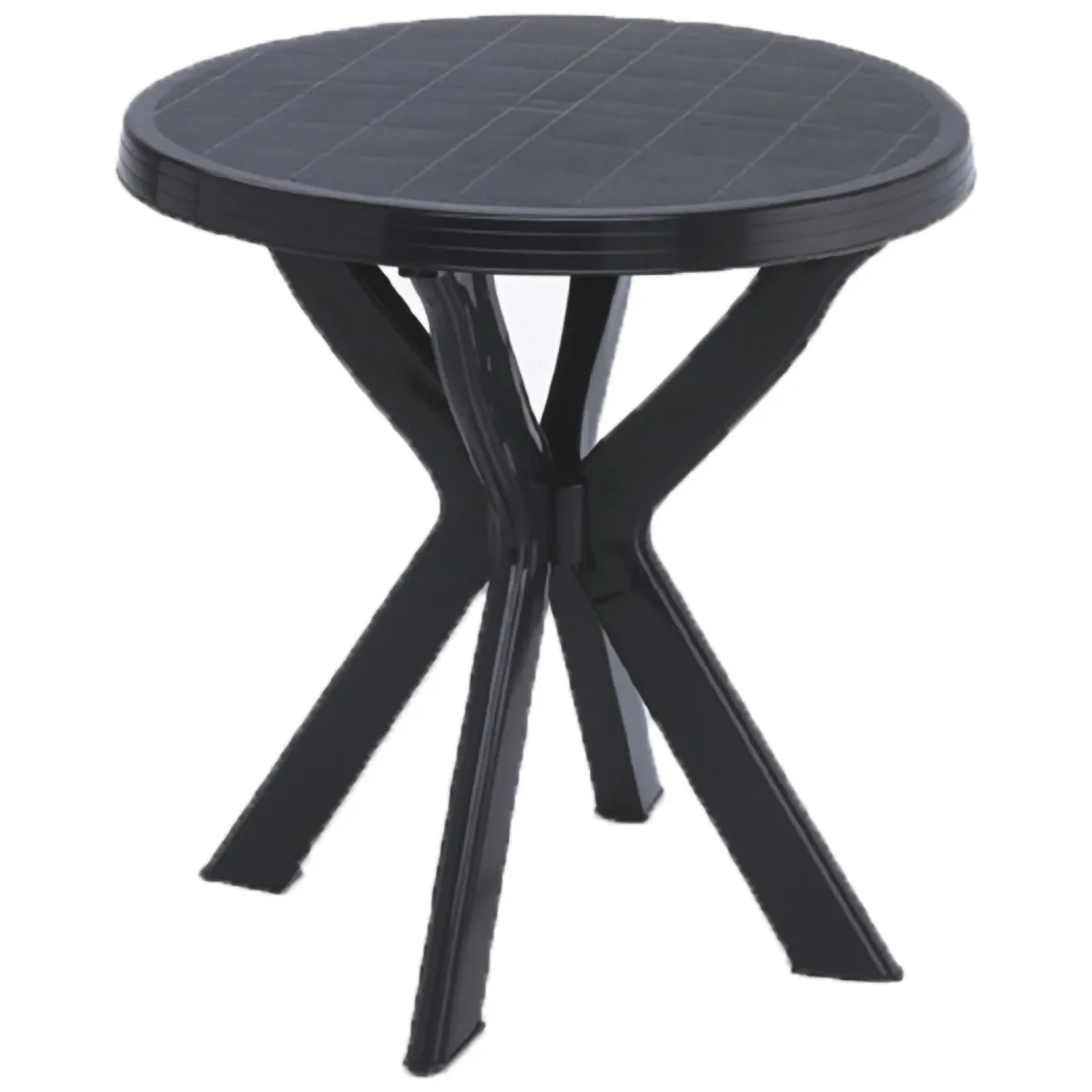 Tavoli Da Esterno > Dmora Tavolo da Esterno 2 Posti Lunghezza Massima 70 cm 70x70x72h cm, Finitura Effetto Liscio Made in Italy - Trimble Nero Antracite