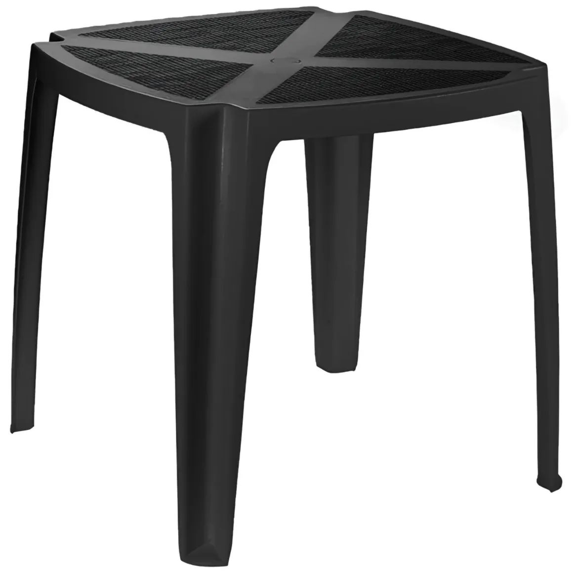 Tavoli Da Esterno > Dmora Tavolo da Esterno 4 Posti Lunghezza Massima 78 cm 78x65x72h cm, Finitura Effetto Rattan Made in Italy - Cobbtown Nero Antracite