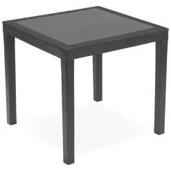 Tavoli Da Esterno > Dmora Tavolo da Esterno 4 Posti Lunghezza Massima 79 cm 79x79x72h cm, Finitura Effetto Liscio Made in Italy - Normandy Nero Antracite