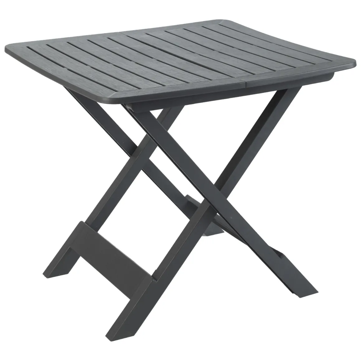 Tavolo da Esterno Nero Antracite 4 Posti Pieghevole 79x72x70h cm, Tavolo Tavolo Pieghevole Rettangolare Made in Italy - Ruthton