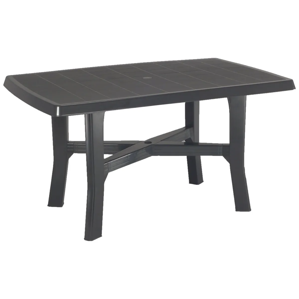 Tavoli Da Esterno > Dmora Tavolo da Esterno 6 Posti Lunghezza Massima 138 cm 138x88x72h cm, Finitura Effetto Quadrettato Made in Italy - Raspberry Nero Antracite