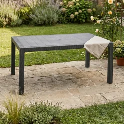 Tavolo da esterno 6 posti 94x160cm antracite - Pickering