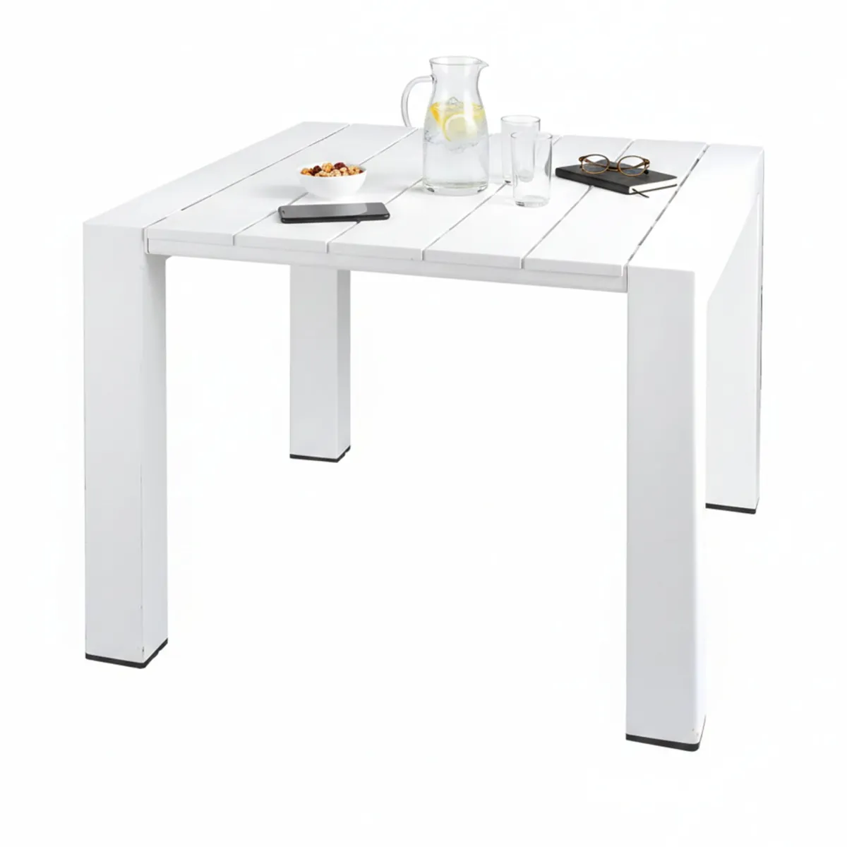 Tavoli Da Esterno > Dmora Tavolo da esterno 6 posti 90x98cm - Malang Bianco