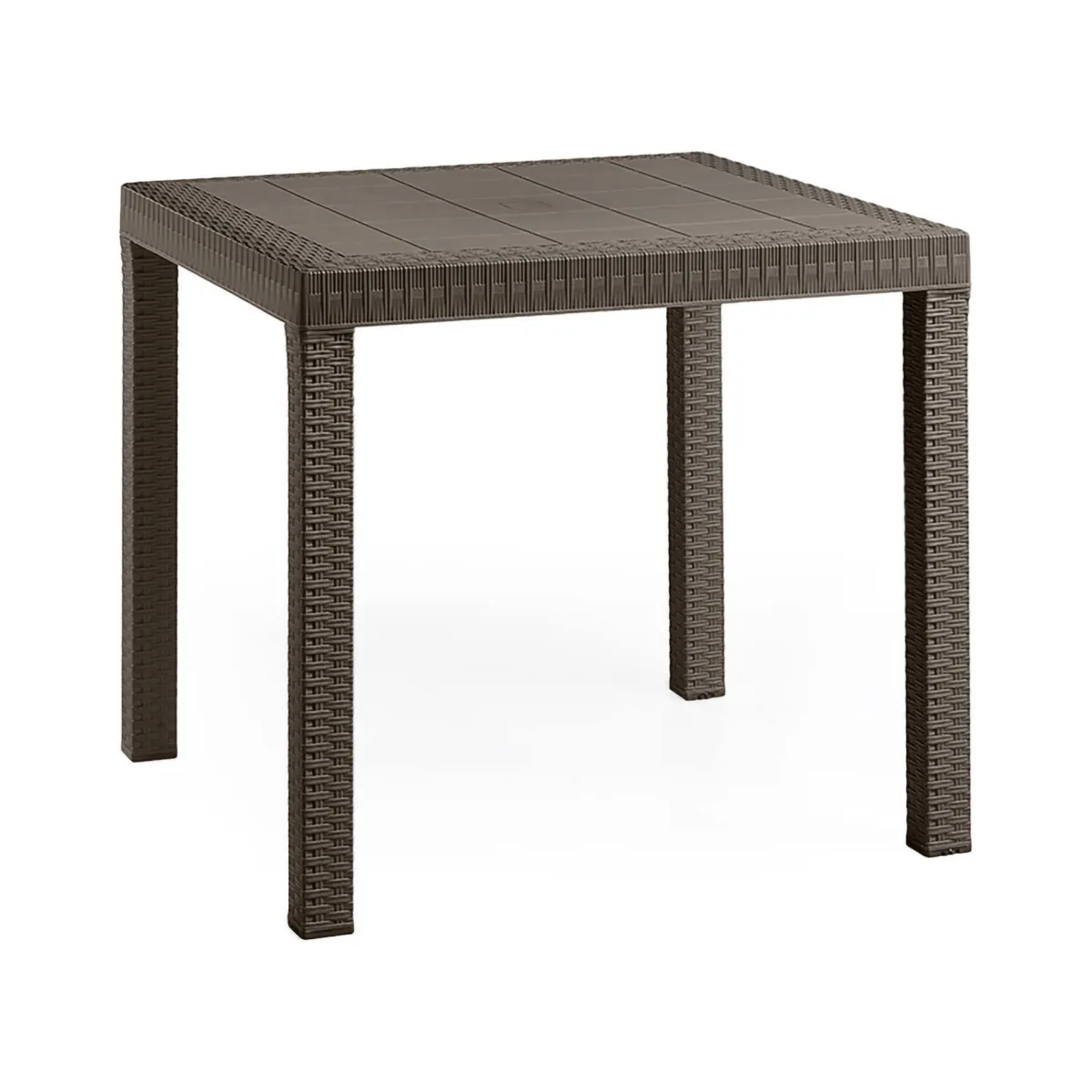 Tavoli Da Esterno|Outdoor > Dmora Tavolo da esterno 6 posti 80x80cm - Acqua Marrone