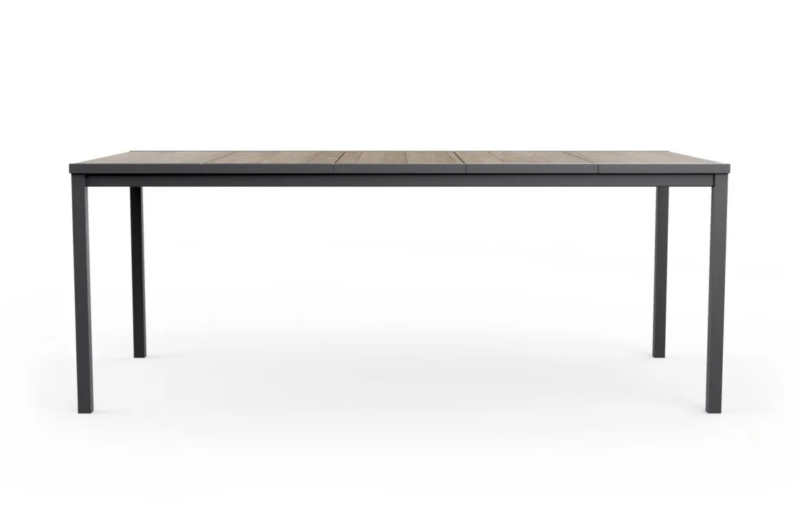 Tavolo da esterno 8 posti 200x95cm rovere e antracite - Sarnia