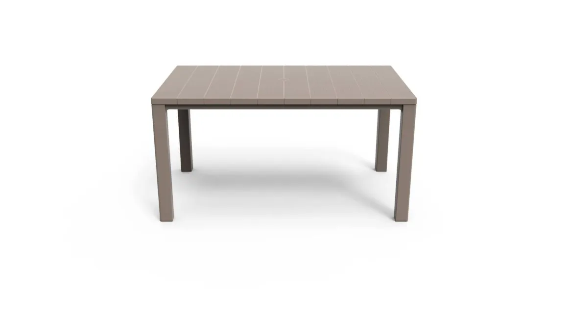 Tavolo da esterno 6 posti 147x90cm tortora - Listowel