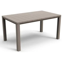 Tavolo da esterno 6 posti 147x90cm tortora - Listowel