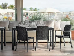 Tavolo da esterno rettangolare 10 posti 150x90cm antracite - Adila