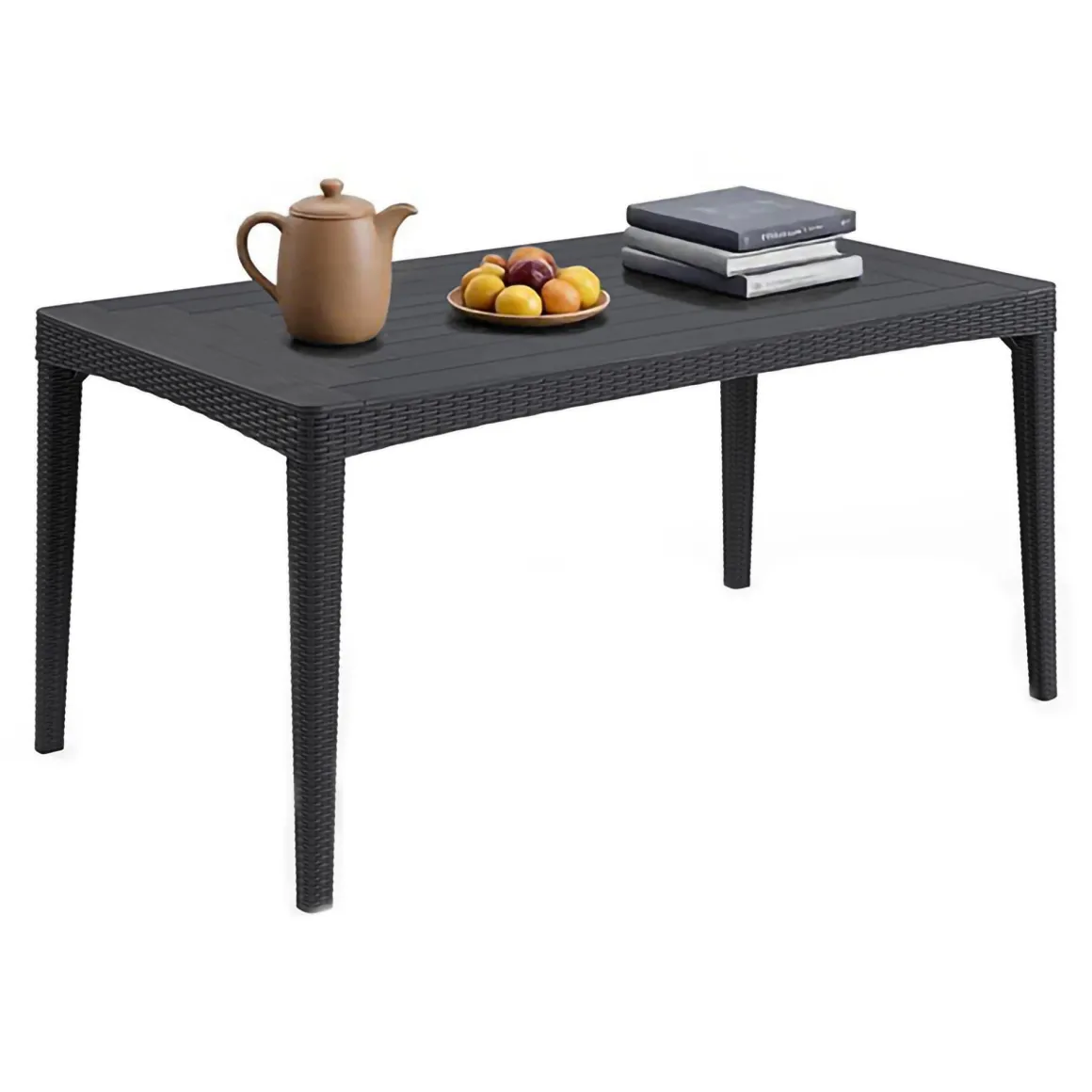 Tavoli Da Esterno > Dmora Tavolo da esterno Salmon, 160x90 h74 cm, Tortora Grigio Tortora