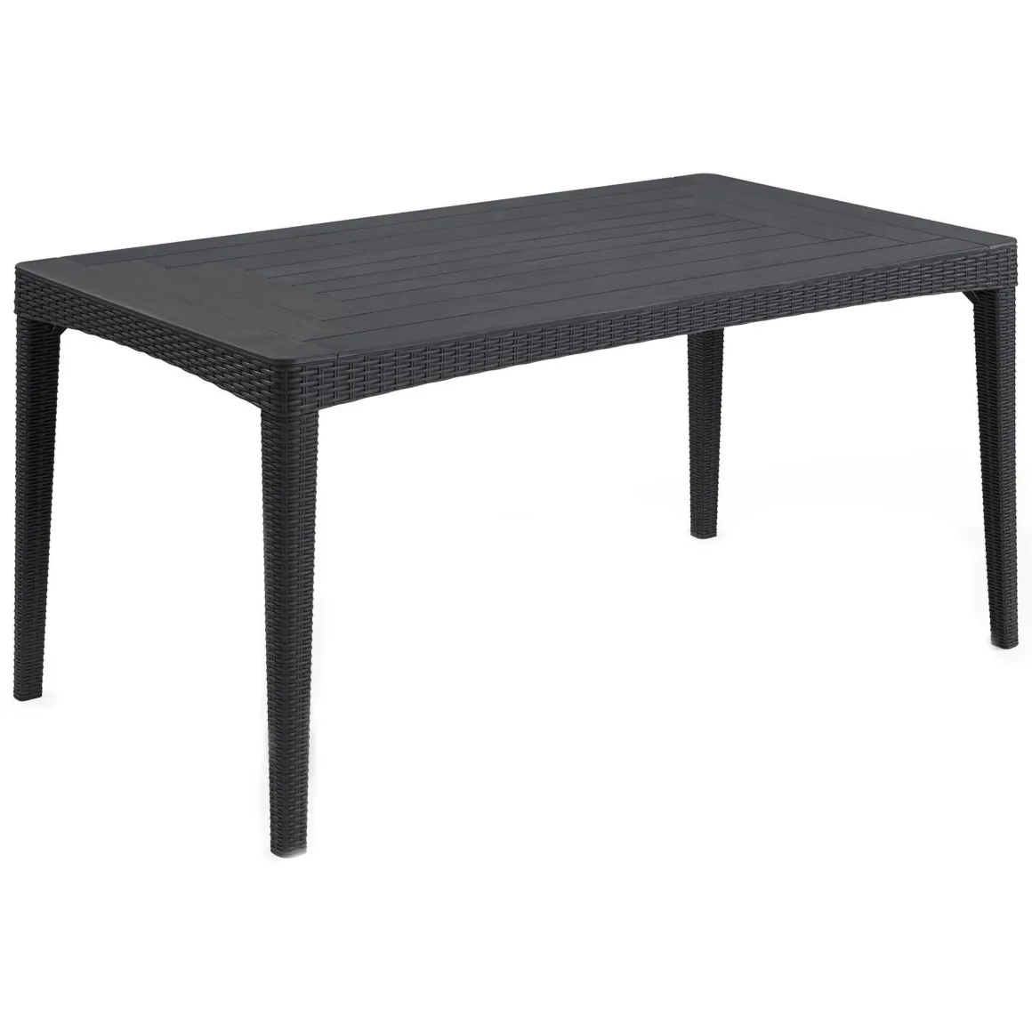 Tavoli Da Esterno > Dmora Tavolo da esterno Salmon, 160x90 h74 cm, Tortora Grigio Tortora
