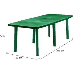 Tavoli Da Esterno > Dmora Tavolo da Esterno 2 Posti Tavolo Tavolo Rotondo Fisso 70x70x72h cm, Lunghezza Massima 70 cm Made in Italy - Lorwood Verde