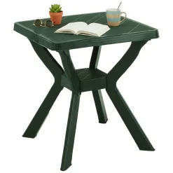 Tavolo da Esterno Verde 4 Posti Tavolo Tavolo Fisso Quadrato 70x70x72h cm, Lunghezza Massima 70 cm Made in Italy - Straven