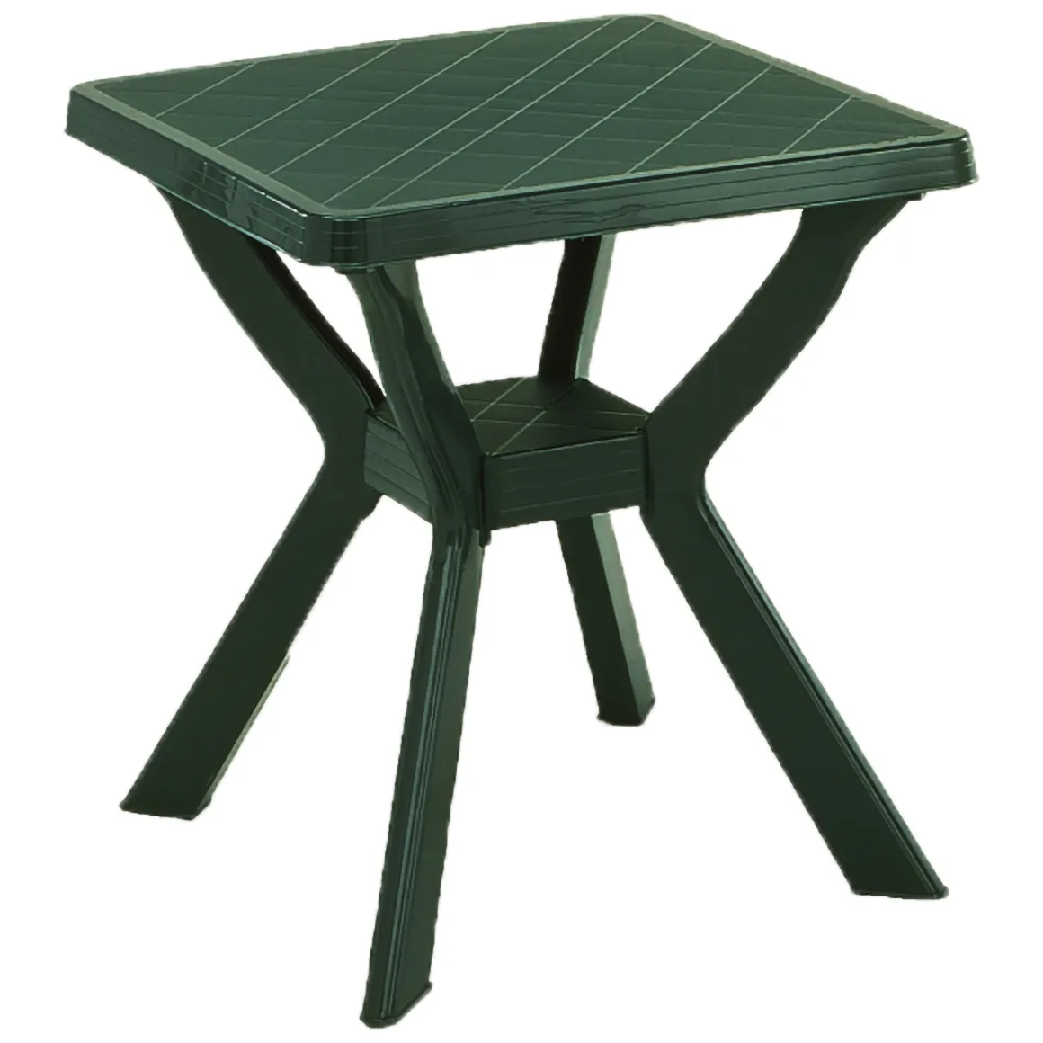 Tavolo da Esterno Verde 4 Posti Tavolo Tavolo Fisso Quadrato 70x70x72h cm, Lunghezza Massima 70 cm Made in Italy - Straven