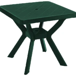 Tavolo da Esterno Verde 4 Posti Tavolo Tavolo Fisso Quadrato 79x79x72h cm, Lunghezza Massima 79 cm Made in Italy - Normandy
