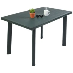 Tavolo da Esterno Verde 6 Posti Finitura Effetto Liscio 126x76x72h cm, Lunghezza Massima 126 cm Made in Italy - Ozello
