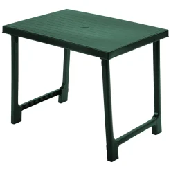 Tavolo da Esterno Verde 6 Posti Tavolo Tavolo Fisso Rettangolare 81x56x63h cm, Lunghezza Massima 81 cm Made in Italy - Beechwood