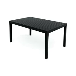 Tavolo da giardino allungabile 8-10 posti 150/220x90cm effetto doghe antracite - Arabesch